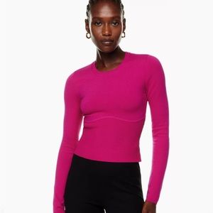 Aritzia Sculpt Knit Empire Long-sleeve Corset Top